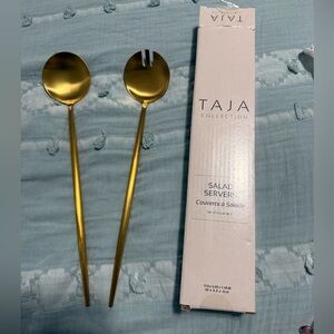 Taja Collection Luxurious Gold Salad Utensils